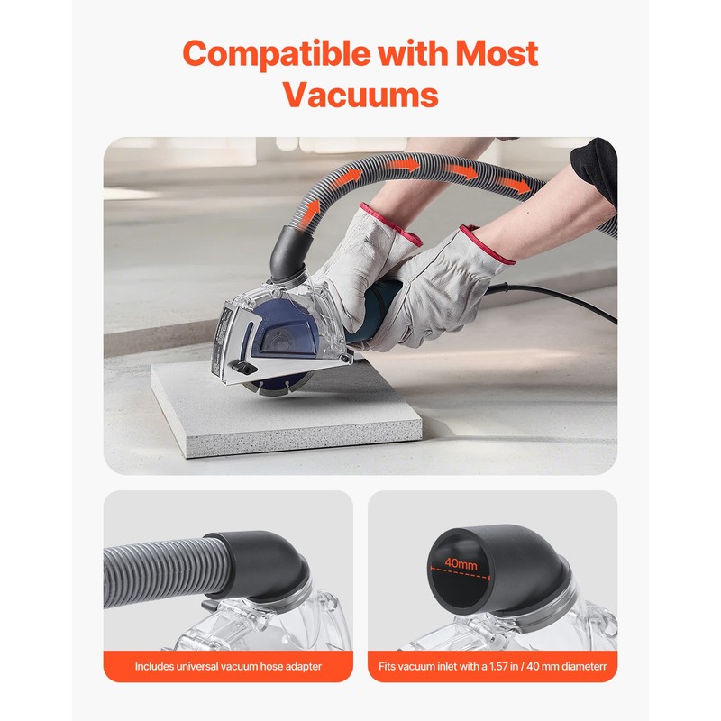 Cutting Dust Shroud for Angle Grinders 4-5 in with 5 in Grinding Wheel gallery