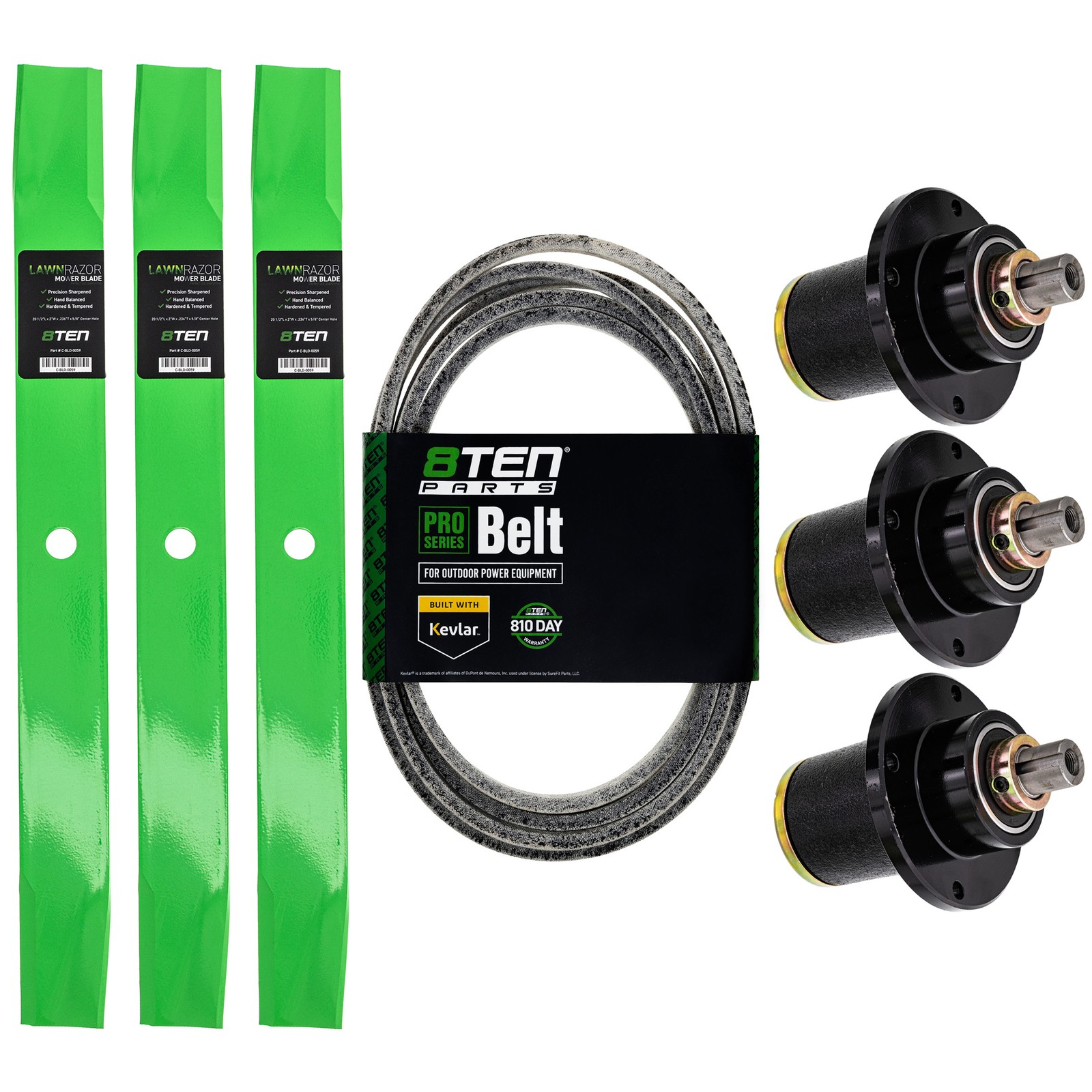 Deck Blade Belt Spindle Kit Set for Combo 60 Inch Bad Boy CZT ZT Pup 037-6015-50 gallery