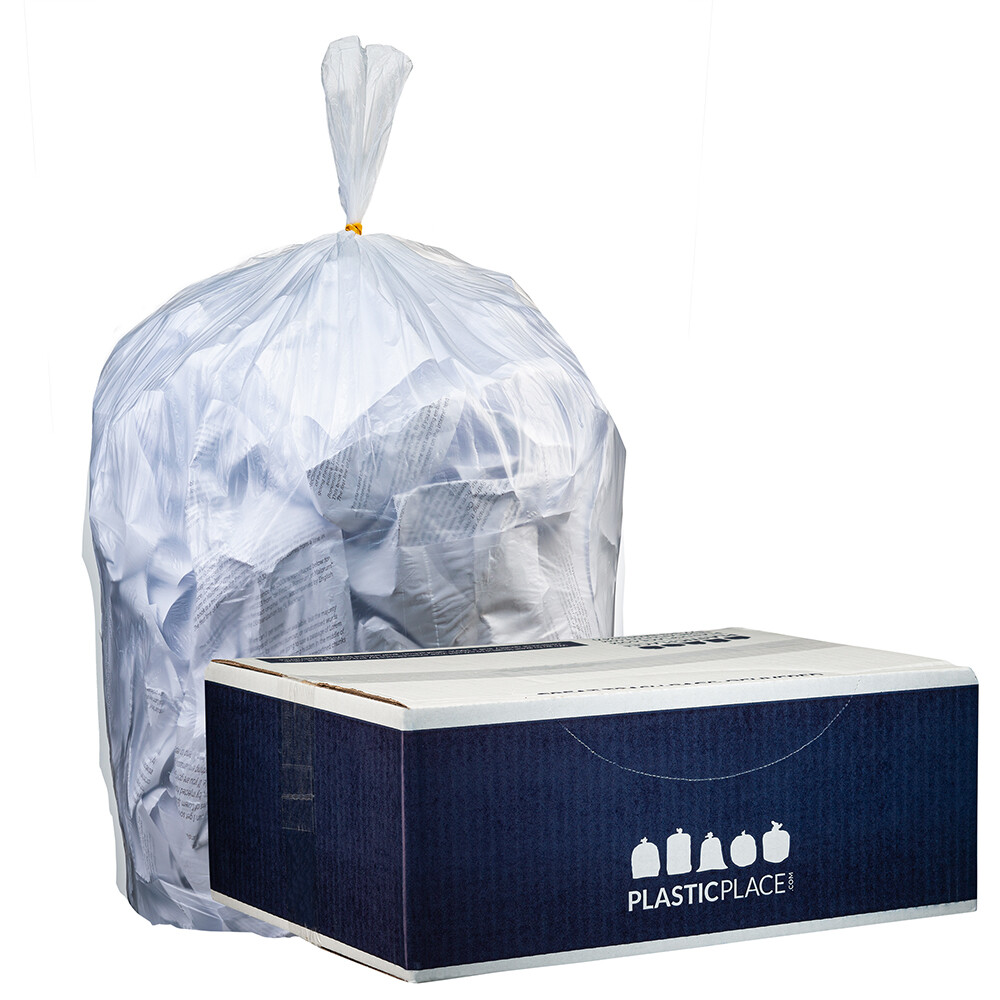 Plasticplace 40-45 Gallon High Density Trash Bags - Clear, case of 250 bags gallery