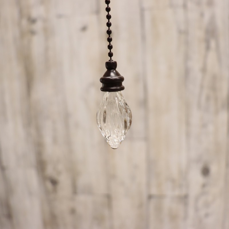 2Pc- Decorative Ceiling Fan Pull Chain Replacement, 12" Beaded, Glass Light Pull gallery