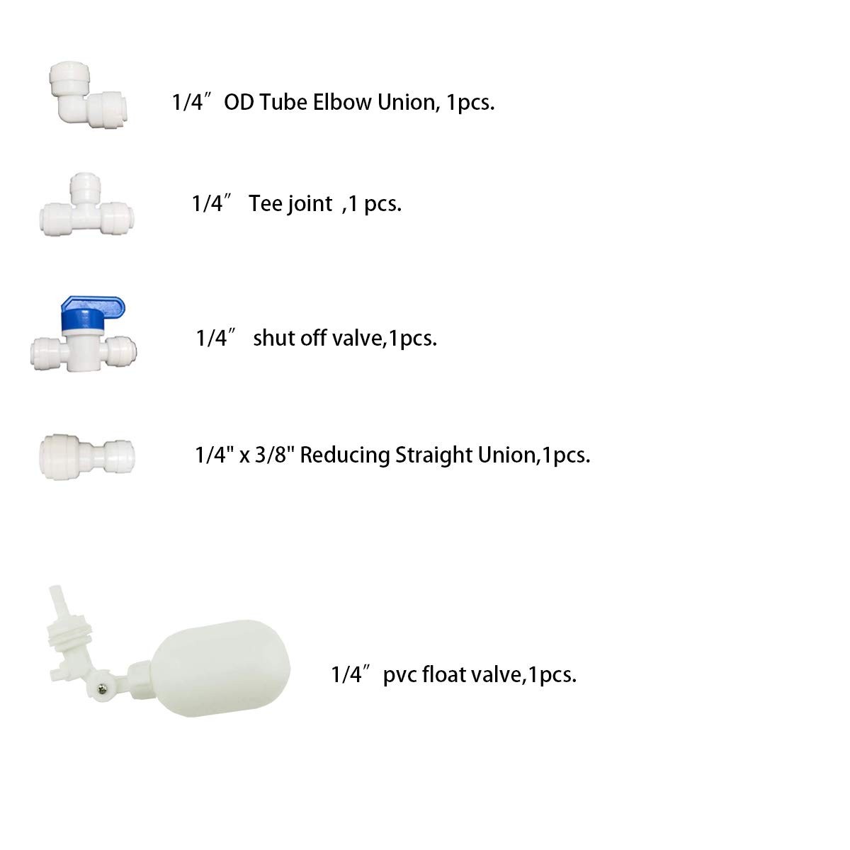 YZM Water Filter PVC Mini Float Valve, Tank Mount, 1/4“ Quick connector gallery