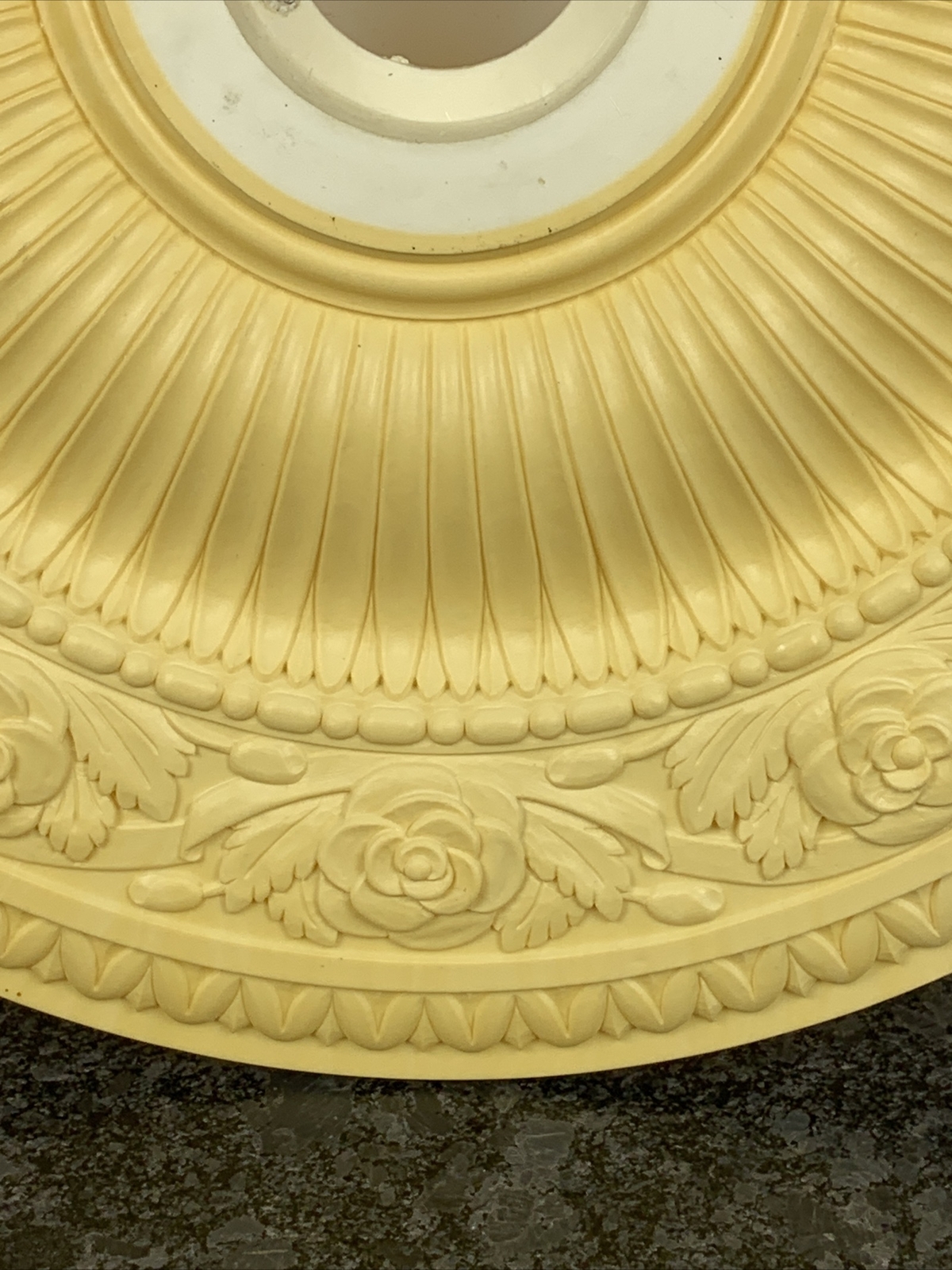 Unpainted Large 24" Dia Colonial Floral Ceiling Medallion For Light Fixtures gallery