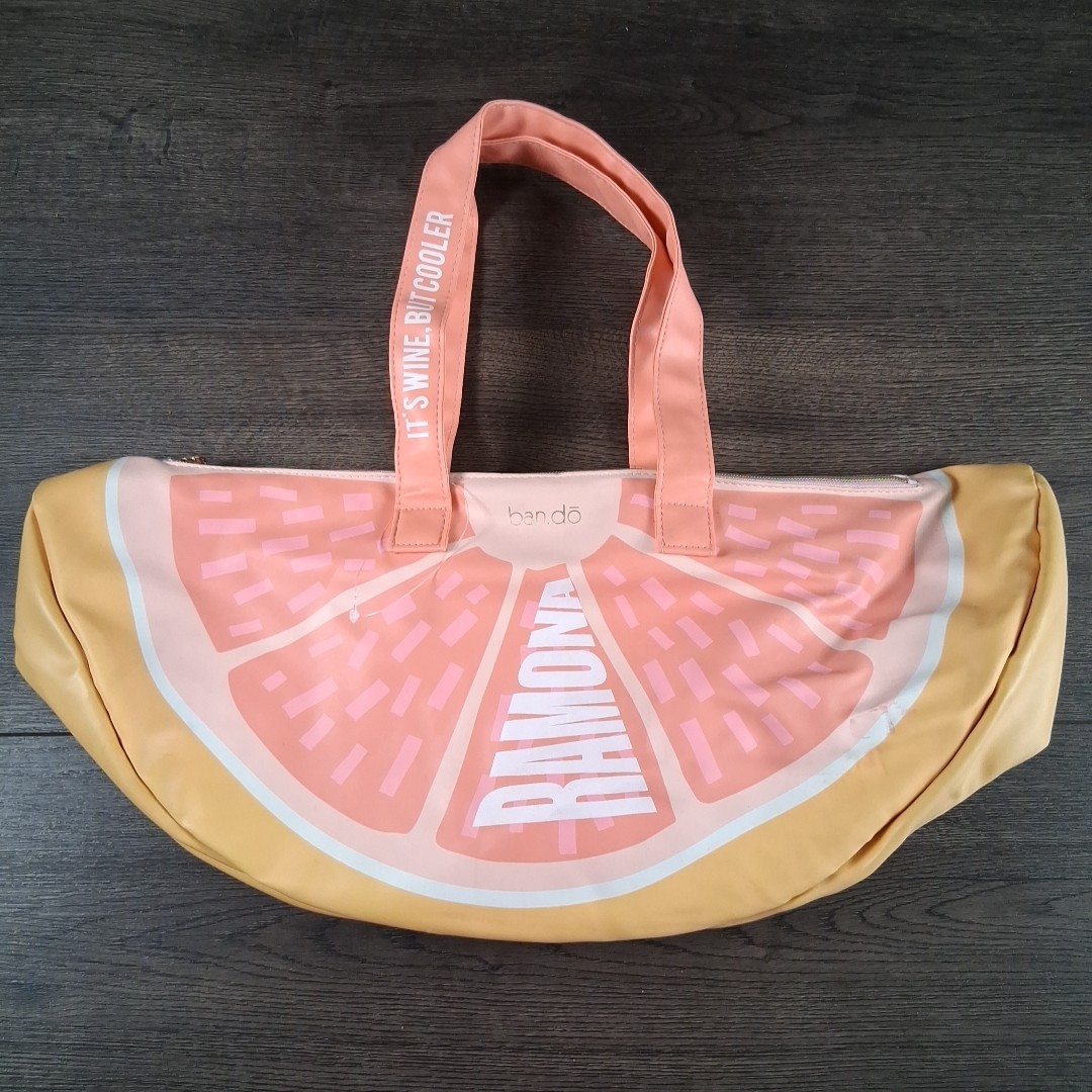 Ban.do Super Chill Large Insulated Grapefruit Cooler Zip Up Bag Wine Cooler gallery