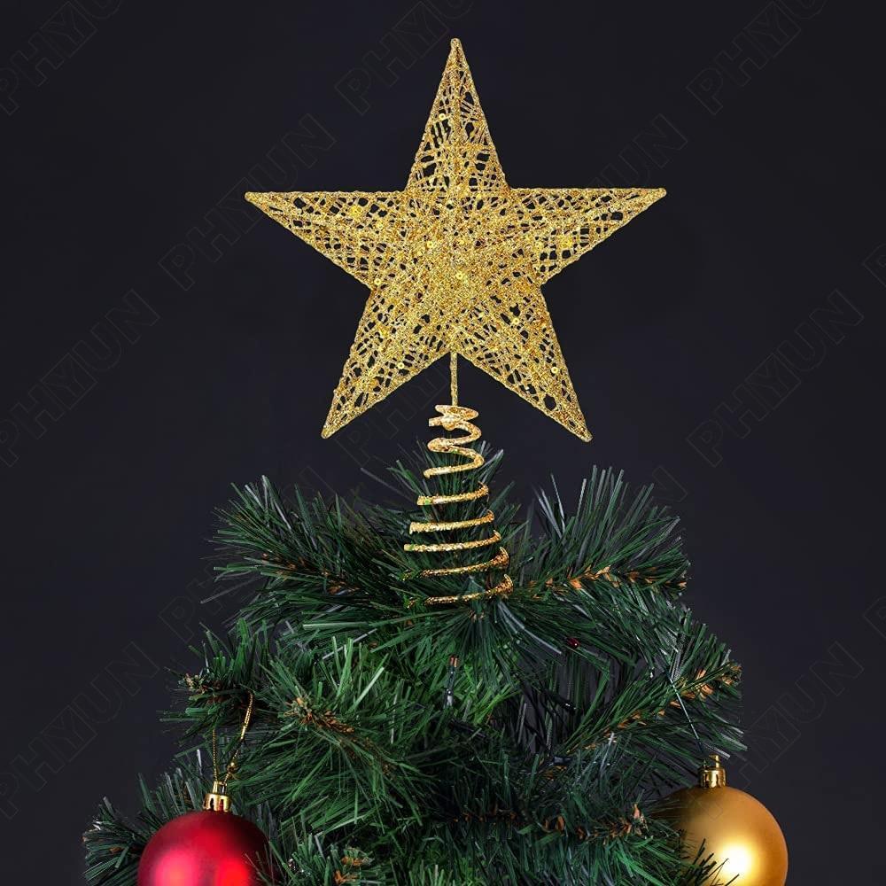 Christmas Tree Topper Star Decorations Topper Ornaments Indoor Decor 15cm*20cm gallery