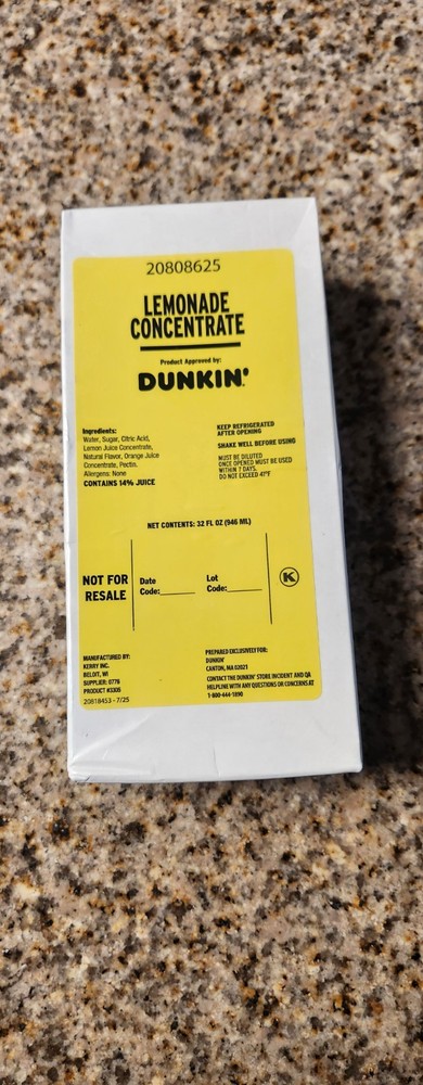 Dunkin Donuts Lemonade Refresher