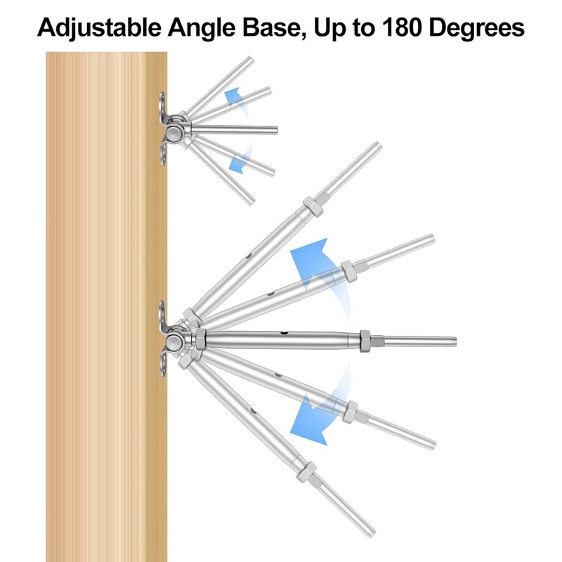 1/8" Cable Railing Kit Swage Toggle Turnbuckle Hardware Adjustable T316 30 Pairs gallery