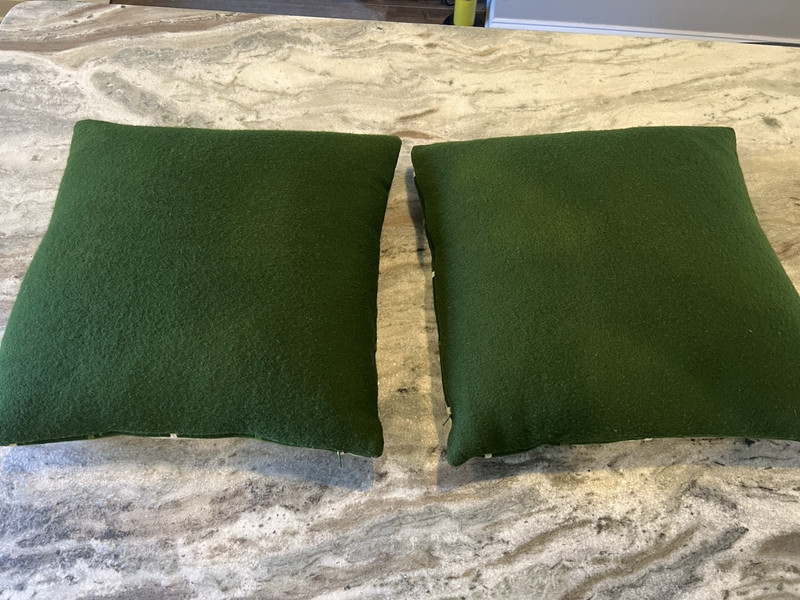 Crate & Barrel Set 2 Wool Blend Square Snowflake Christmas Pillows 16x16" READ gallery