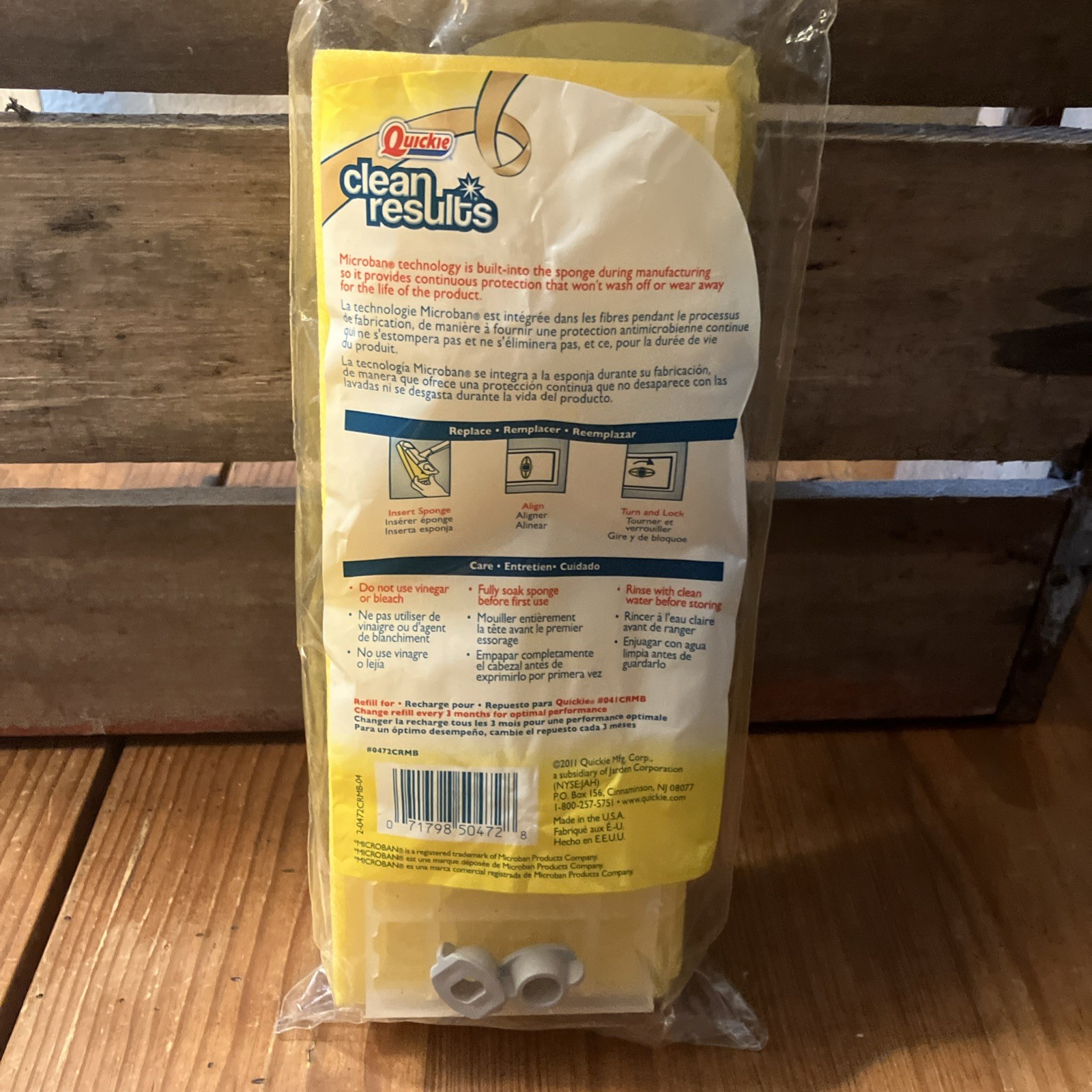 Quickie Clean Results Automatic Sponge Mop w/Brush Refill Type H NIP For 041CRMB gallery