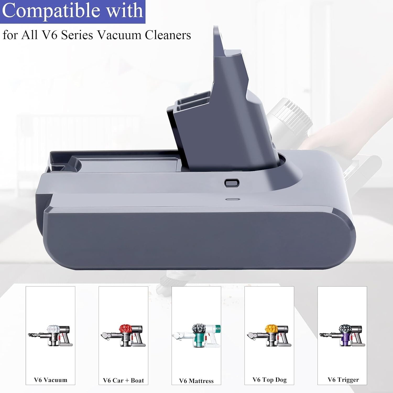 Shenzhen 21.6V Battery For For Dyson V6 Handheld Vacuum Cleaner 4600mAh Battery gallery