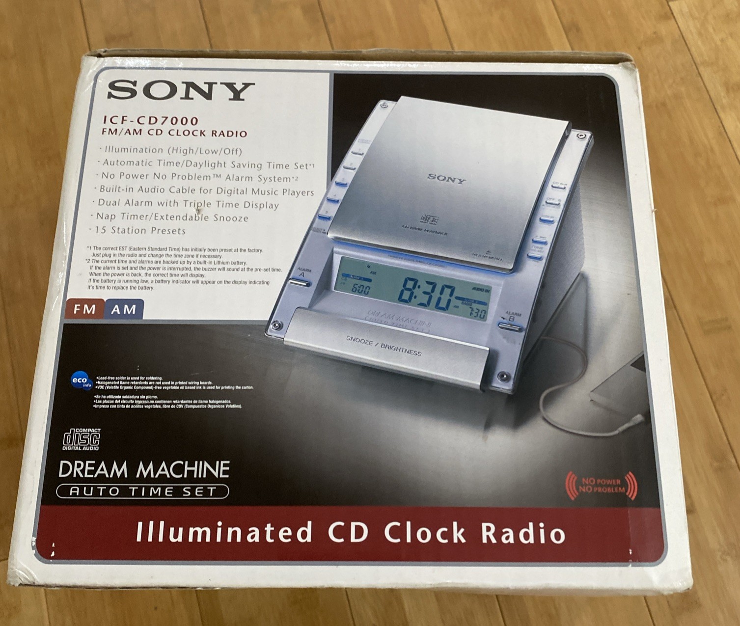Sony Dream Machine ICF-CD7000 Alarm Clock Radio CD MP3 AUX New In Box gallery