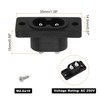 uxcell C8 Panel Mount Plug Adapter AC 250V 6A 2P IEC Power W 2 black gallery