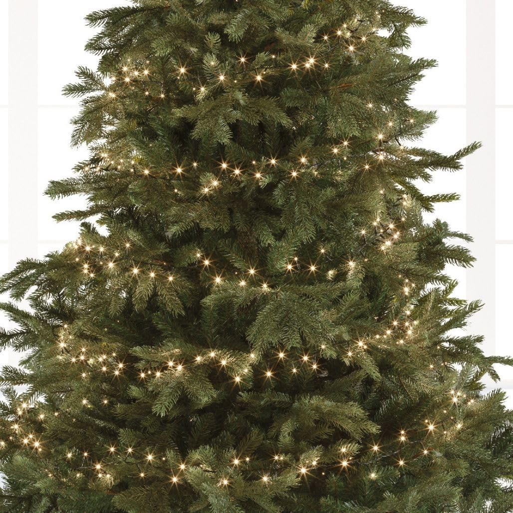 500 LED Warm White Christmas Compact Lights Set, Green Wire, Timer Included, ... gallery