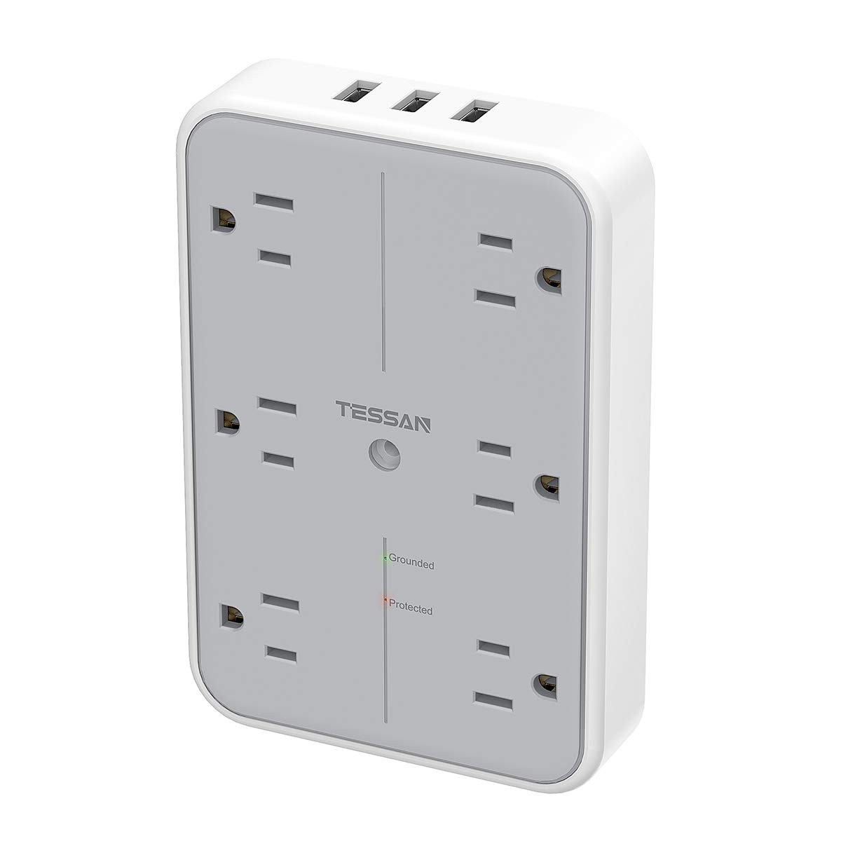 USB Wall Charger Outlet Extender Surge Protector 6 AC Outlets with 3 USB Ports gallery