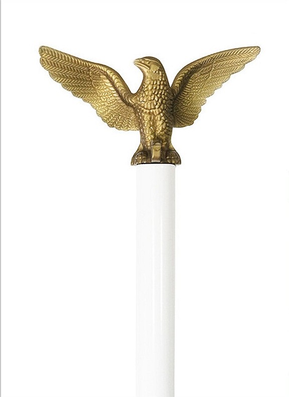 GOLD COLORED PLASTIC EAGLE FINIAL FOR 3/4" METAL FLAG POLE TOPPER