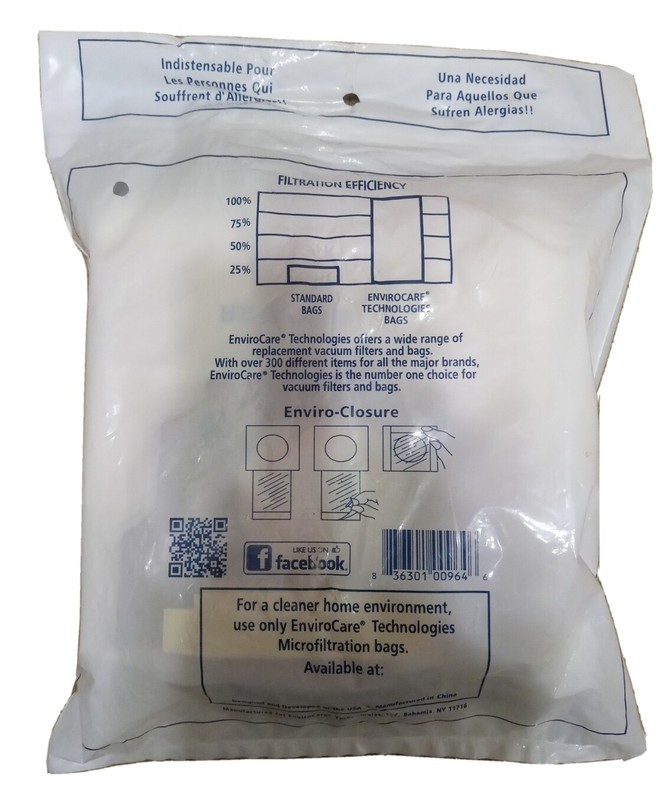 Microfiltration 8 Pack Eureka Vacuum Bags RR 4800 Series Style By EnviroCare gallery