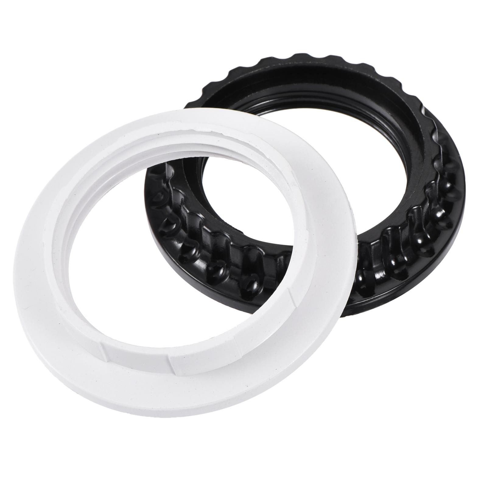 E26/E27 Light Socket Rings Lamp Shade Holder Adapter Ring 6Pcs Black 6Pcs White gallery