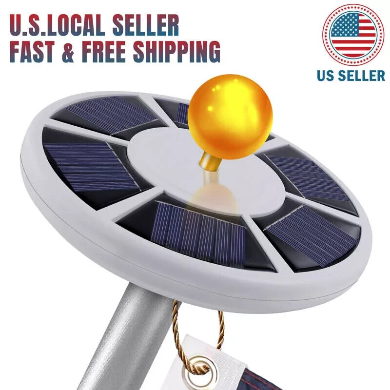 26 LED Solar Powered Flag Pole Light Auto Active Super Bright Outdoor Waterproof gallery