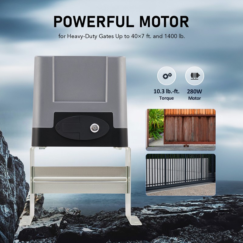 Sliding Gate Opener Electric Operator Remote Control Auto Roller 1400lbs TET gallery