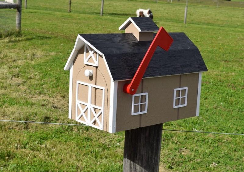 TWO DOORS Barn Mailbox | Amish handmade | Post not included | Made in USA gallery