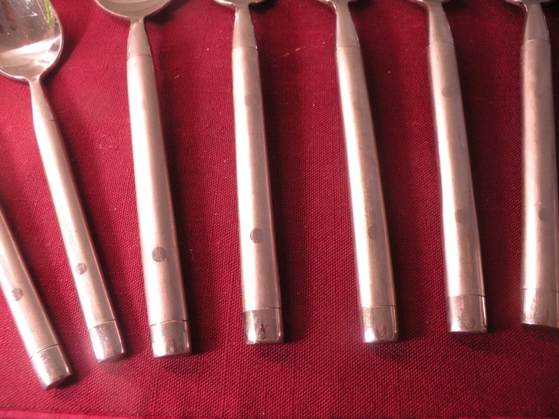 Hampton Silversmiths SHANGRILA Stainless 2 Teaspoons 6 1/2" 6 Soup Spoons 7 7/8" gallery