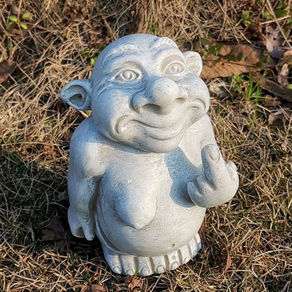 Gargoyle Statues Outdoor Trolls Figurines, Funny Gothic Garden Decor, Sculptu... gallery