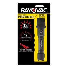 RAYOVAC LED Flashlight,AA Battery,Black 506L98