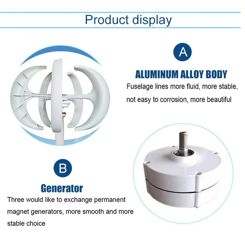 5000W Vertical Wind Turbine Small Windmill Free Energy 12V 24V 48V 220V Farm gallery