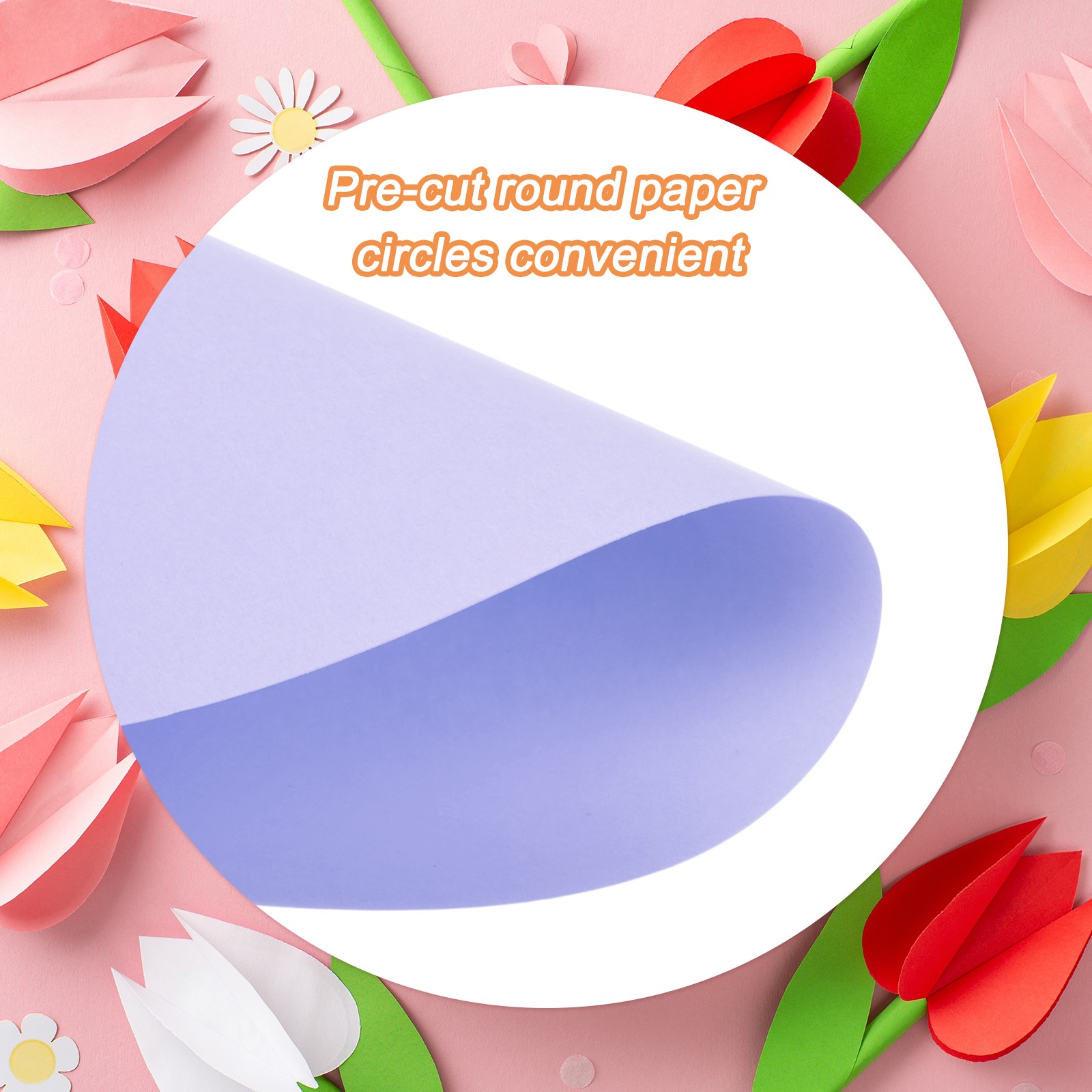 30 PCS Light Purple Circle Cutouts Paper 8 Inch Round Cutouts for DIY Crafts gallery
