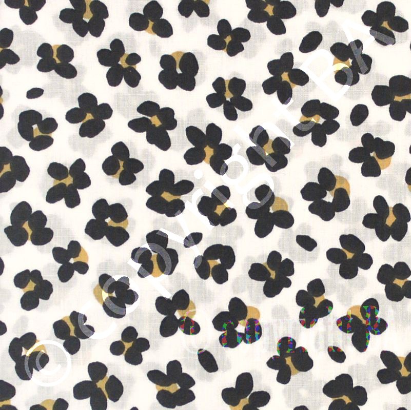 4pc Kate Spade New York FULL Sheet Set Floral Leopard 100% Cotton Black Gold NEW gallery