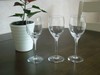 3 ROGASKA RGS 17 CRYSTAL WINE GLASSES 7 3/4 inches high no trim gallery