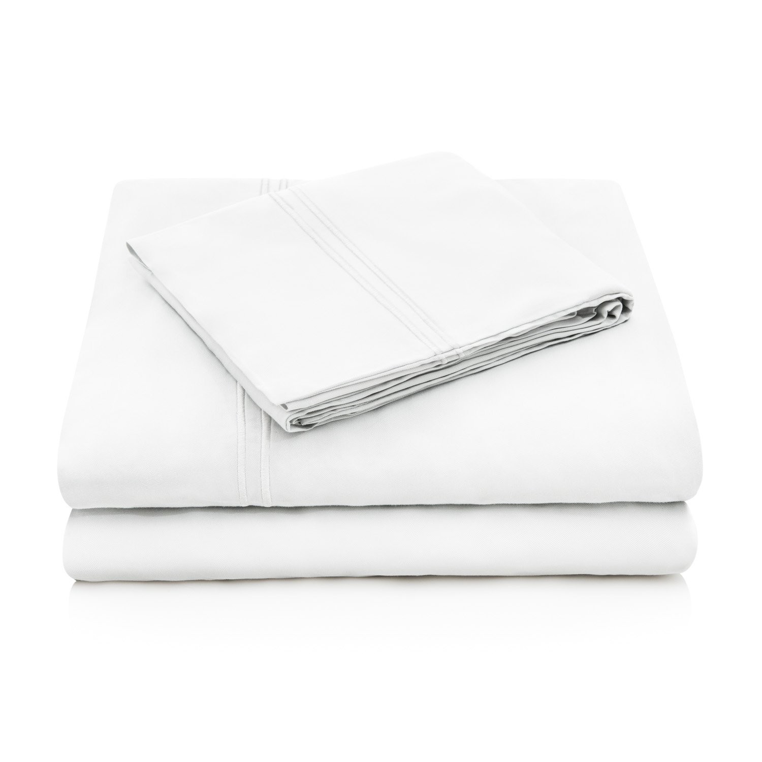 MALOUF 100% Rayon from Bamboo Sheet Set, Twin, White gallery