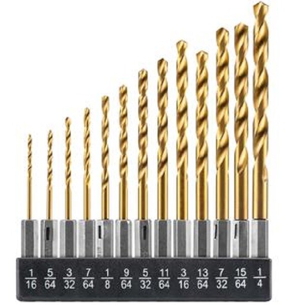 VCT High Quality 13pc Hex Shank Quick change Titanium Drill Bit Set Multi Bits gallery
