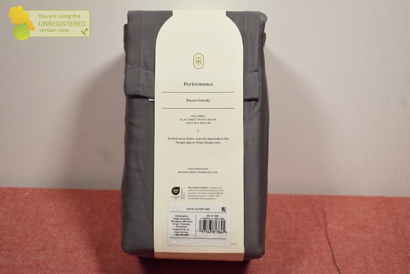 Threshold 400 Thread Count Performance Flat Sheet Dark Gray Queen* gallery