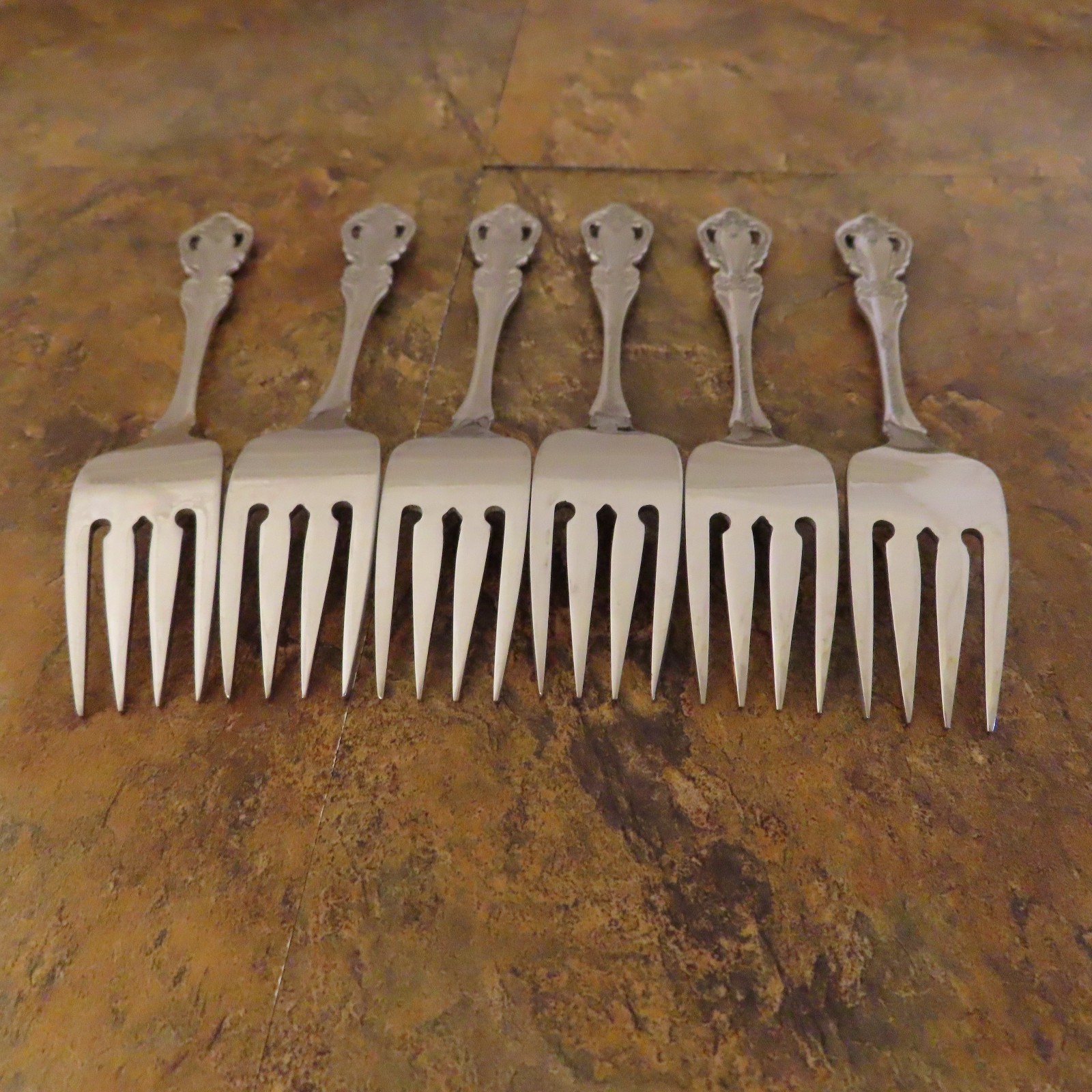 Oneida Raphael Set 6 Salad Forks Distinction Deluxe Stainless Flatware Lot G gallery