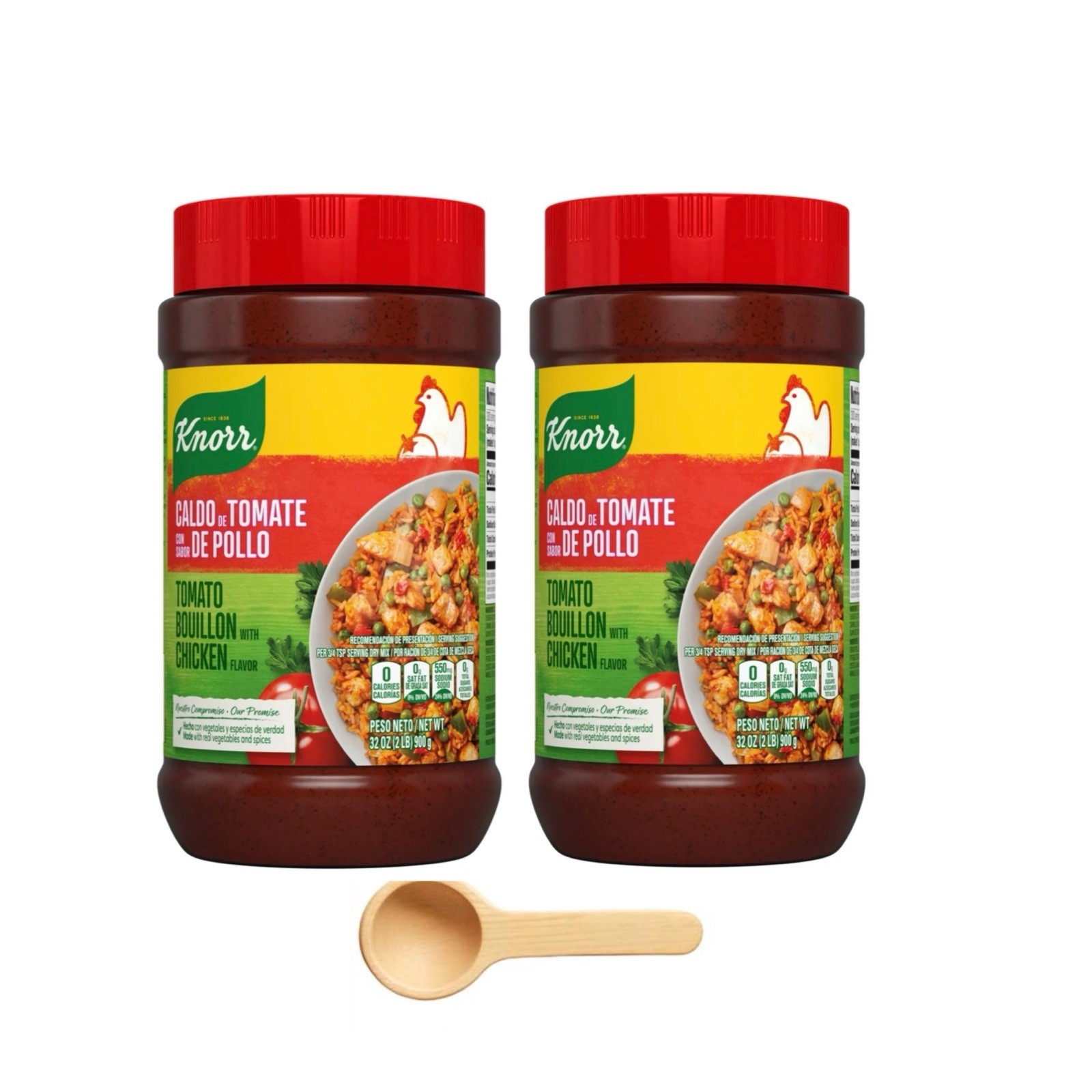 Knorr Tomato Bouillon with Chicken 32oz (Pack of 2) + Wooden Spoon Gift gallery