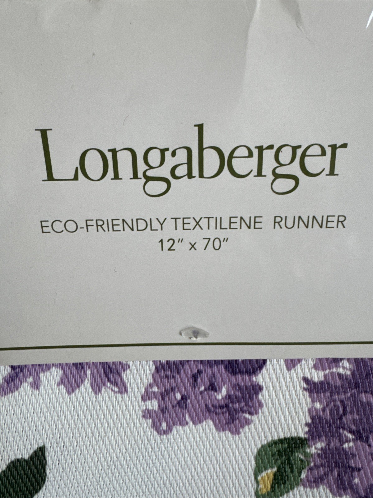 Longaberger Hydrangea Butterfly Runner 12 X 70 gallery