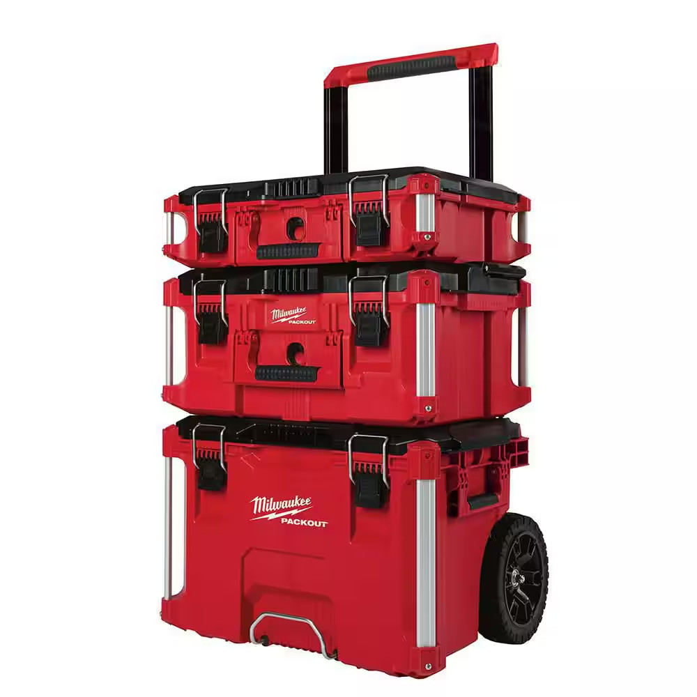 Milwaukee PACKOUT 22 inch Modular Tool Case Storage System 250 lb Capacity - 3 P gallery