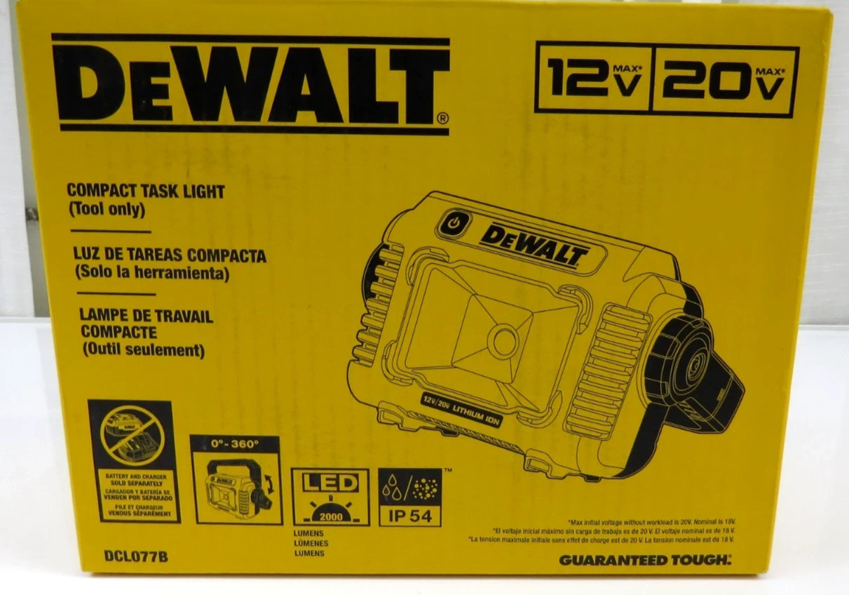 DeWalt DCL077B 12V/20V Compact Task Light Bare Tool 2000 Lumens gallery