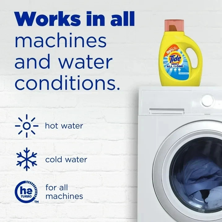 Tide Simply Liquid Laundry Detergent, Refreshing Breeze, 24 Loads, 32 fl oz gallery