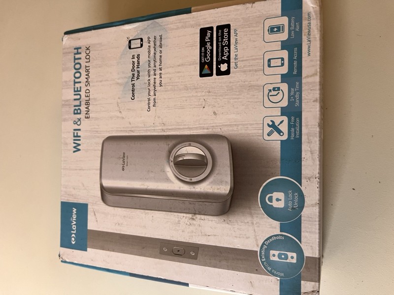 LaView WiFi & Bluetooth Smart Lock – Matte Silver – New Sealed gallery
