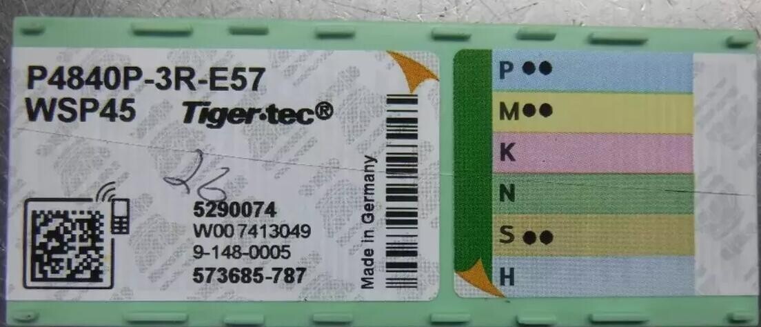 Original cemented carbide blade 10 tablets P4840P-3R-E57 WSP45 gallery
