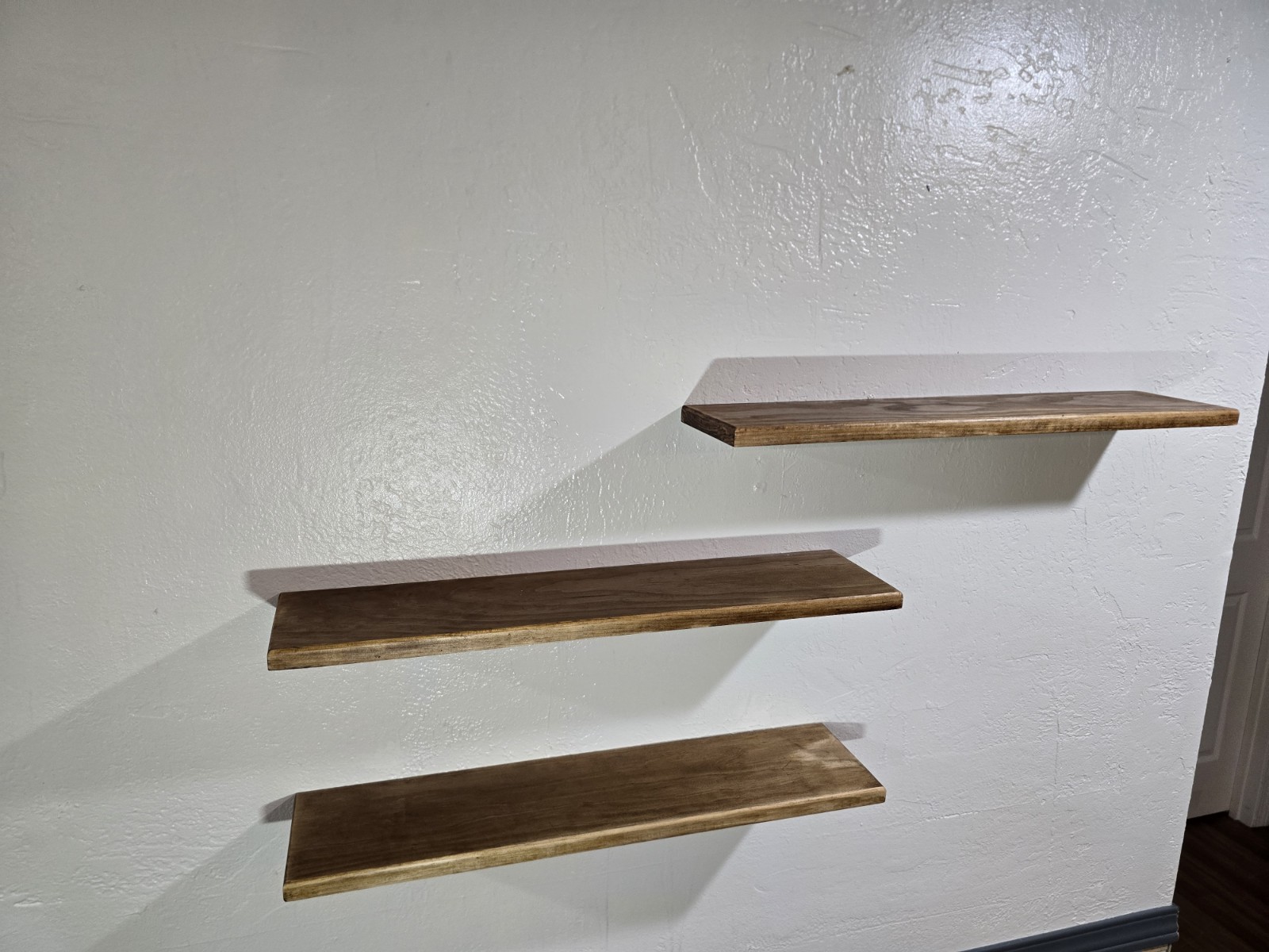 24" HANDMADE Solid Pine| Floating Shelf |Early AMER. Stain| TUNG Oil Finish| gallery