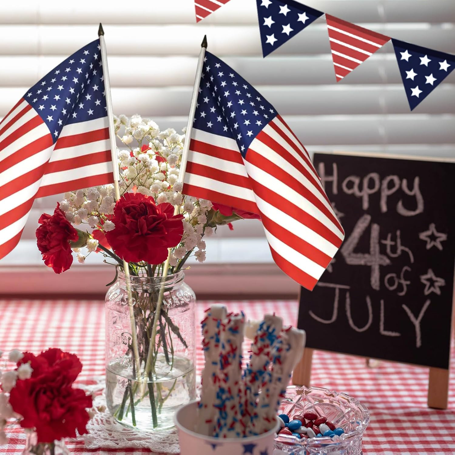 12X18 Inch American Flags on Stick - Patriotic American Flags for Outside, USA gallery