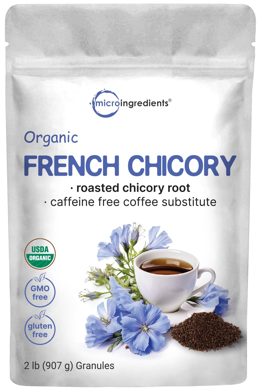 Organic French Chicory Root, 2Lbs | Roasted Chicory Granule | Brews like Regular gallery
