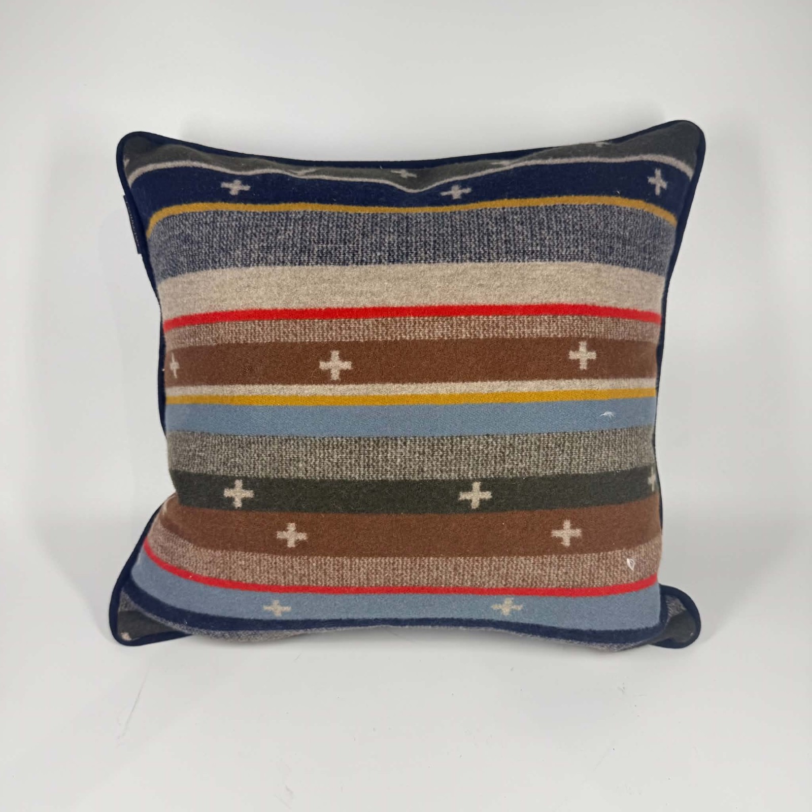 Pendleton Scout Stripe Pillow Wool Cotton Blend 18"x18" gallery