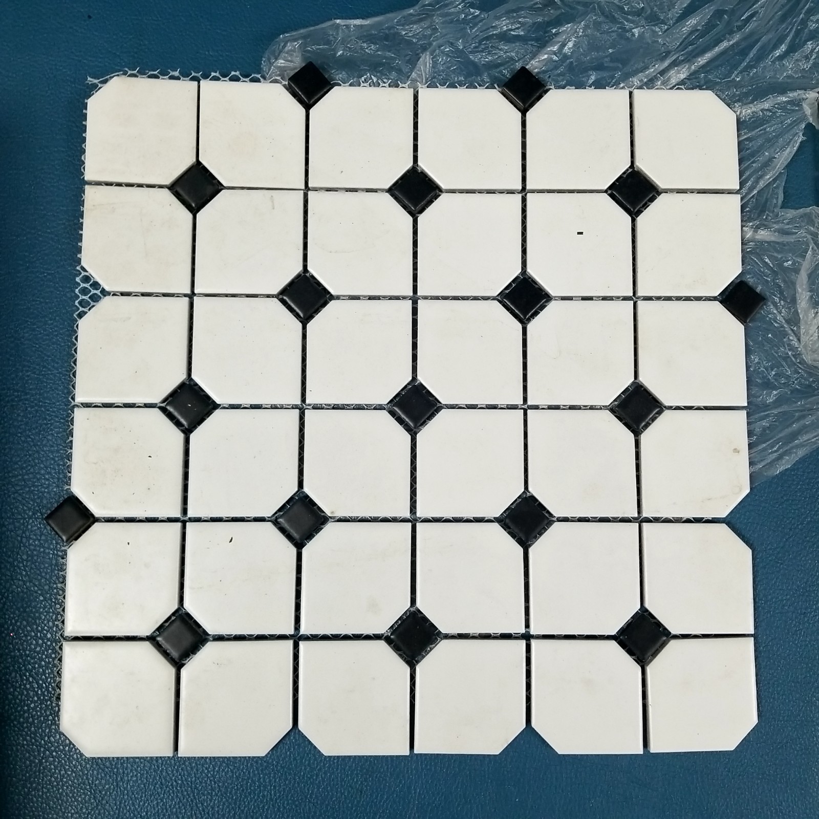 4 Sheets ONLY Octagon + Dot Tile Sheets 11.75" Square Ceramic Matte For Crafts gallery