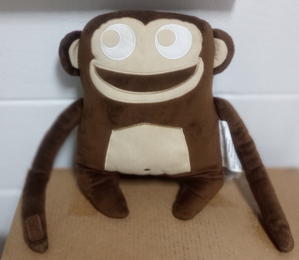 Stuffed Plush Monkey Decorative Bed Pillow 13 1/2" x 15" NEW gallery