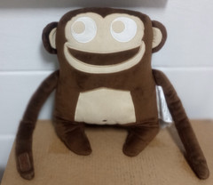 Stuffed Plush Monkey Decorative Bed Pillow 13 1/2″ x 15″ NEW