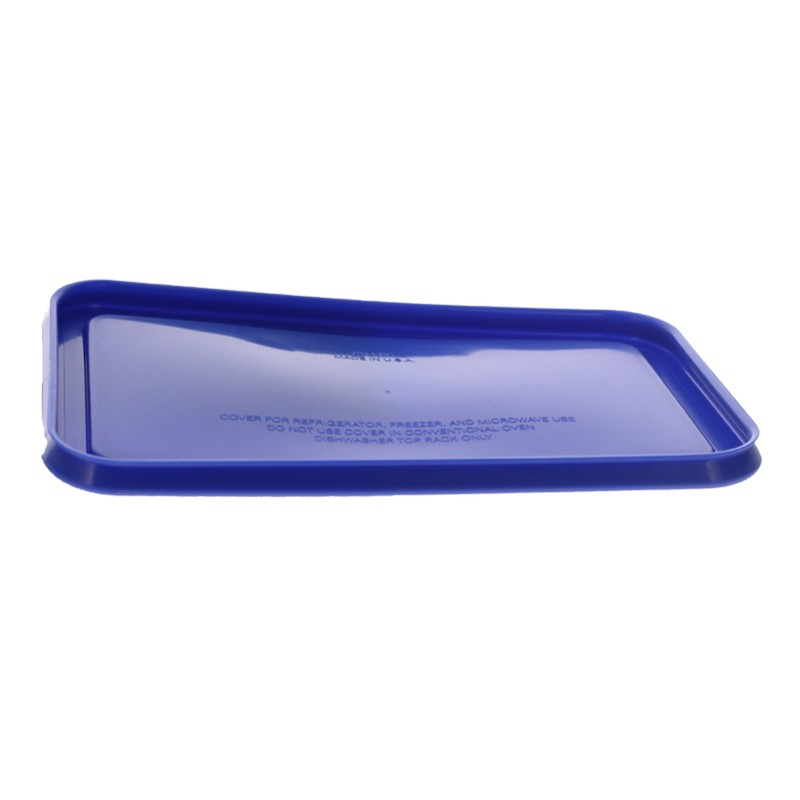 Pyrex 7214-PC Cadet Blue Rectangle Plastic Food Storage Replacement Lid (4-Pack) gallery