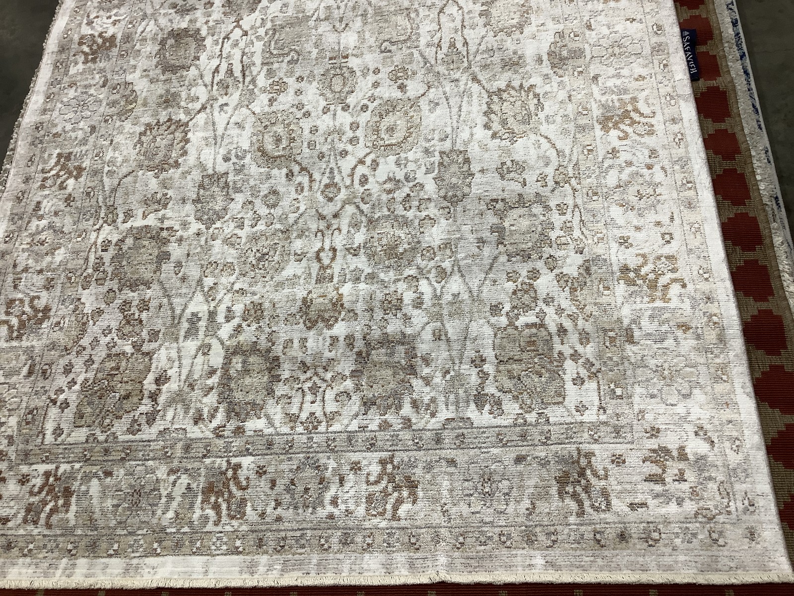 CREAM / LBROWN 5'-0" x 7'-0" Back Stain Rug Reduced Price 1172685384 ILLB702C-57 gallery